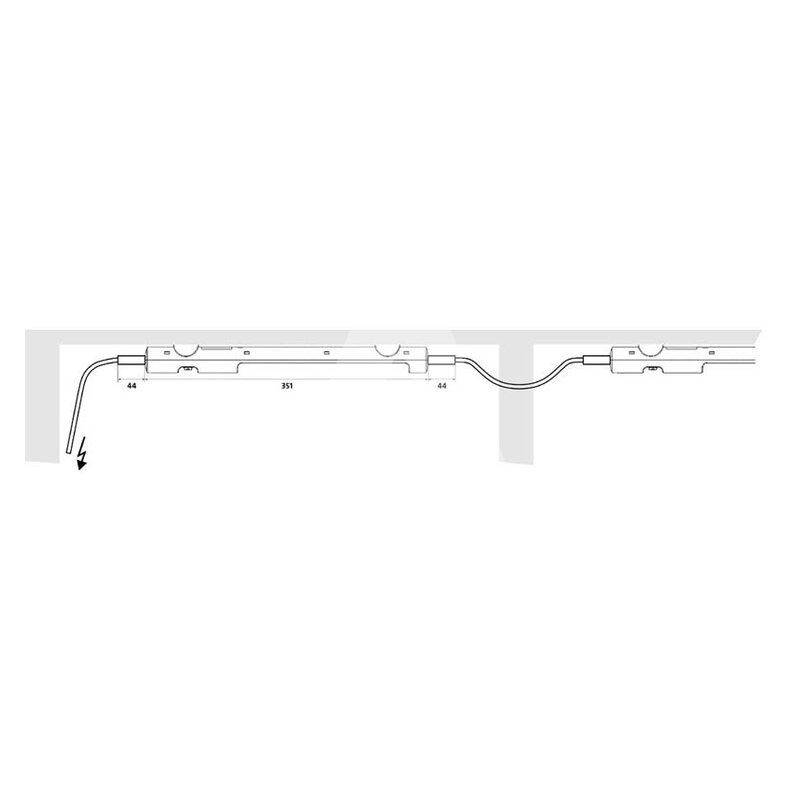 Lampa LED 025 do szafy, 02541.0-00 - schemat