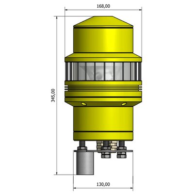 Lampa przeszkodowa niskiej intensywności typu A,B, SB2000/L-EX-230V-rysunek