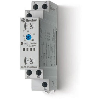 Przekaźnik czasowy 240 V DC, 240 V AC, 80.01.0.240.0000T
