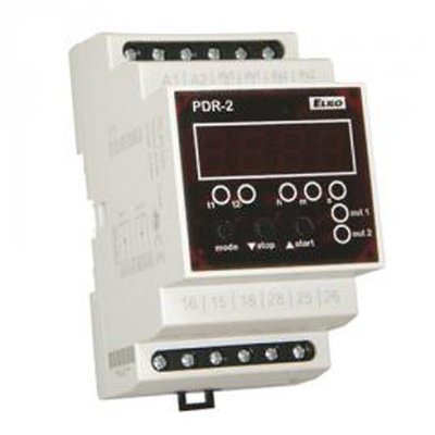 Przekaźnik czasowy 230 V AC, 0,01 s - 100 godz., 10 trybów pracy, PDR-2B/230