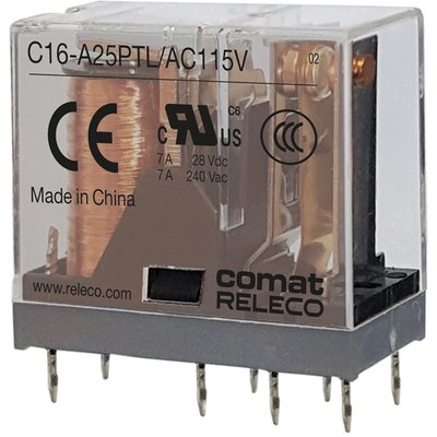 Przekaźnik miniaturowy 2p, 7 A, C16-A25-25-A25PTL/AC230V