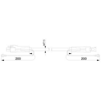 Przewód silnikowy MINAS BL GP/GV, 50 W - 130 W, 200 V, 1 m, DV0PQ1000110-EU