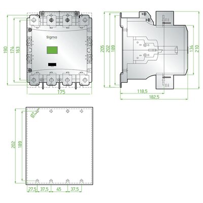 Stycznik, SCF115230 - schemat 2