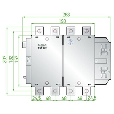 Stycznik, SCF330230 - schemat 1