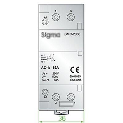 Stycznik modułowy, SMC-2063-2NO - schemat 1