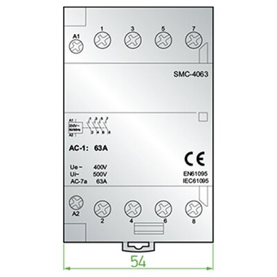 Stycznik modułowy, SMC-4063-4NO - schemat 1