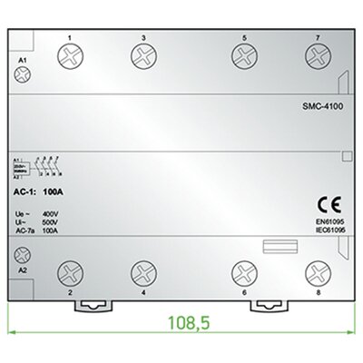 Stycznik modułowy, SMC-4100-4NO - schemat 1