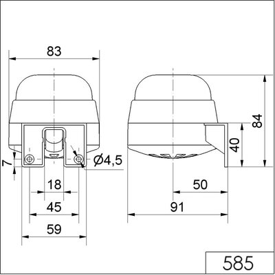 Sygnalizator akustyczny 98 dB, 115 V AC, 585, 58500067 - schemat