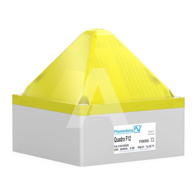 Sygnalizator optyczny Quadro F12, żółty, palnik ksenonowy, 230 V AC, IP66/67, 21041103000