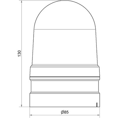 Sygnalizator optyczny 261, przezroczysty, LED, 12 / 24 V AC / DC, IP66, 26141070 - schemat