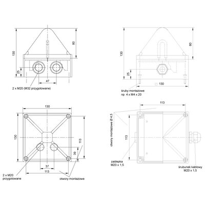Sygnalizator optyczny Quadro F12, pomarańczowy, palnik ksenonowy, 230 V AC, IP66/67, 21041104000