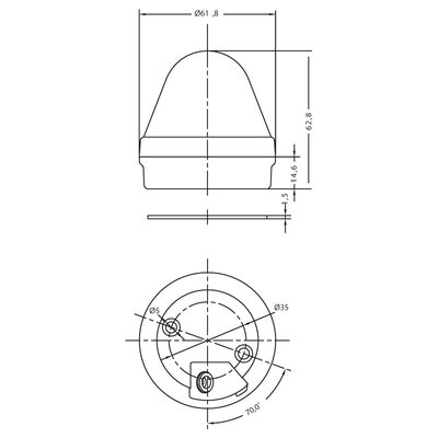Sygnalizator optyczny COBL50, zielony, LED, 12-24 V AC/DC, IP65, COBL50GL02415F