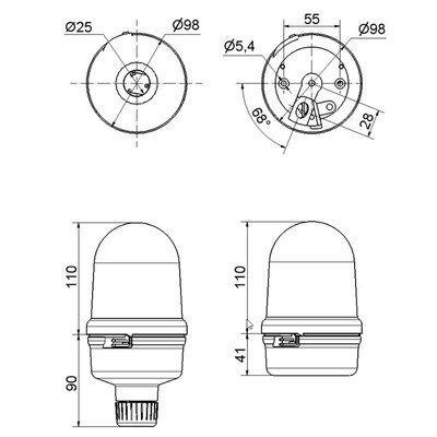 Sygnalizator optyczny, 88513075 - schemat