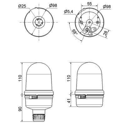 Sygnalizator optyczny, 88513060 - schemat