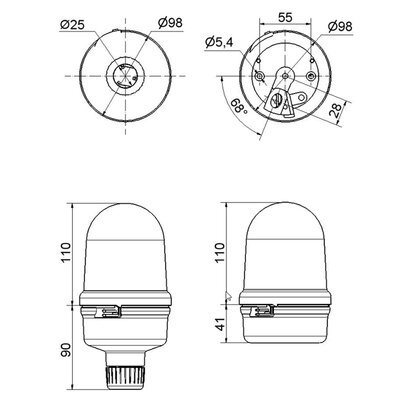 Sygnalizator optyczny, 88523075 -schemat