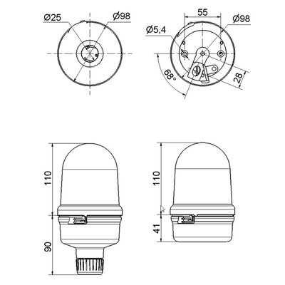 Sygnalizator optyczny, 88533060 - schemat