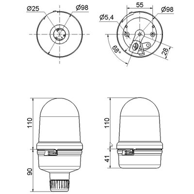 Sygnalizator optyczny, 88533075 - schemat