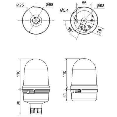 Sygnalizator optyczny, 88553060 - schemat