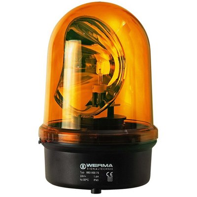 Sygnalizator optyczny 883, żółty, żarówka halogenowa, 230 V AC, IP65, 88330068