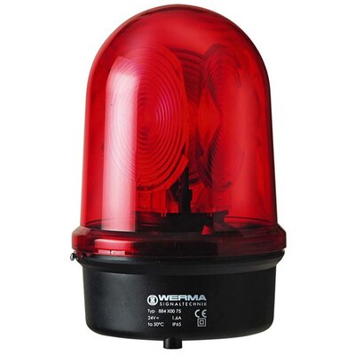 Sygnalizator optyczny 884, czerwony, żarówka halogenowa, 24 V AC/DC, IP65, 88410075