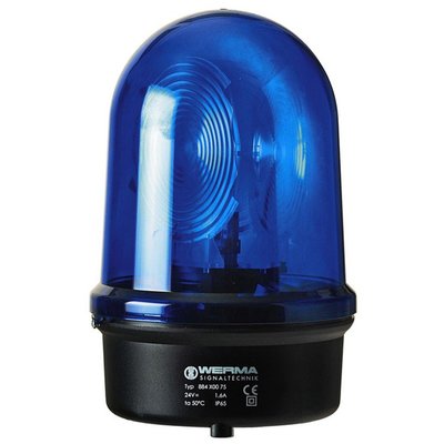 Sygnalizator optyczny 884, niebieski, żarówka halogenowa, 230 V AC, IP65, 88450068