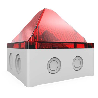 Sygnalizator optyczny QUADRO LED-HI, czerwony, LED, 230 V AC/DC, IP67, 21108645000