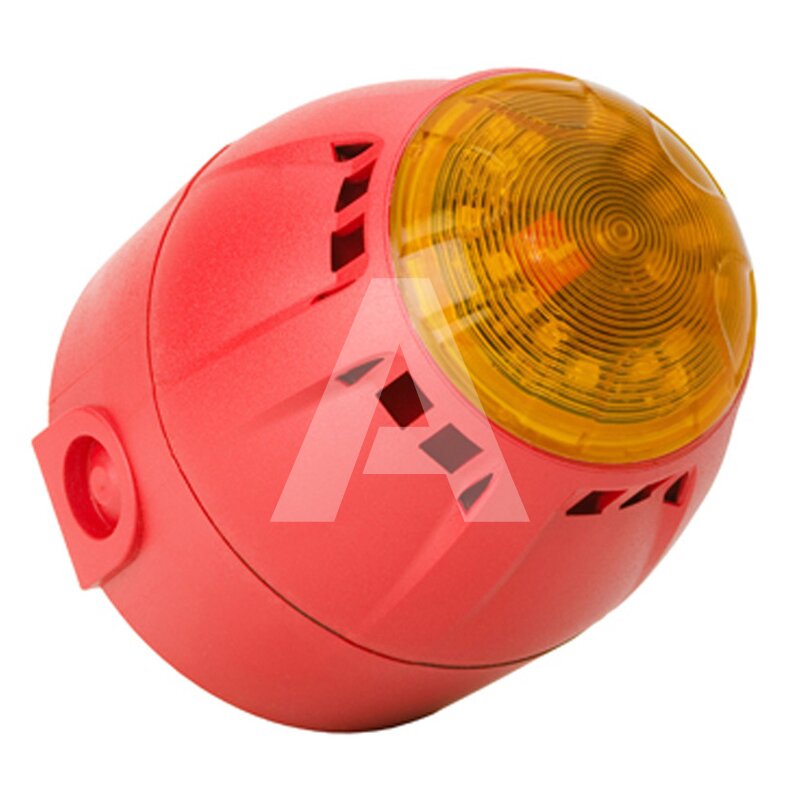 Sygnalizator optyczno-akustyczny Chiasso Razor, pomarańczowy LED, 100 dB, 39 tonów, 9-28 V DC, IP65, CH100AVALDR