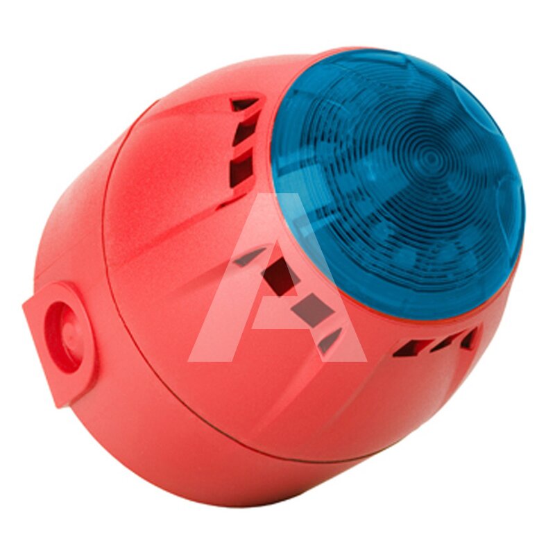 Sygnalizator optyczno-akustyczny Chiasso Razor, niebieski LED, 100 dB, 39 tonów, 9-28 V DC, IP65, CH100AVBLDR