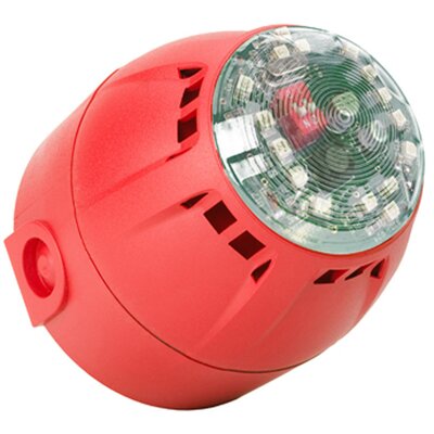 Sygnalizator optyczno-akustyczny Chiasso Razor, biały LED, 100 dB, 39 tonów, 9-28 V DC, IP65, CH100AVCLDR