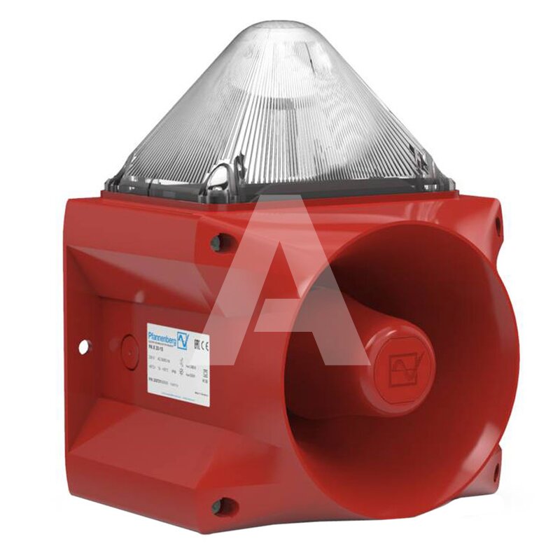 Sygnalizator optyczno-akustyczny PA X 20-15, biały palnik ksenonowy, 120 dB, 80 tonów, 230 V AC, IP66, 23372101000