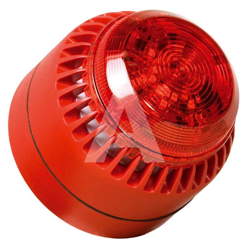 Sygnalizator optyczno-akustyczny Rolp Solista Beacon, czerwony LED, 112 dB, 32 tony, 9-28 V DC, IP65, ROLPSBSVRLRD