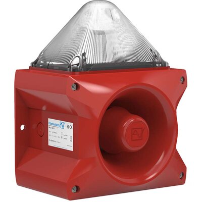 Sygnalizator optyczno-akustyczny PA X 10-10, biały palnik ksenonowy, 110 dB, 80 tonów, 24 V DC, IP66, 23361801000