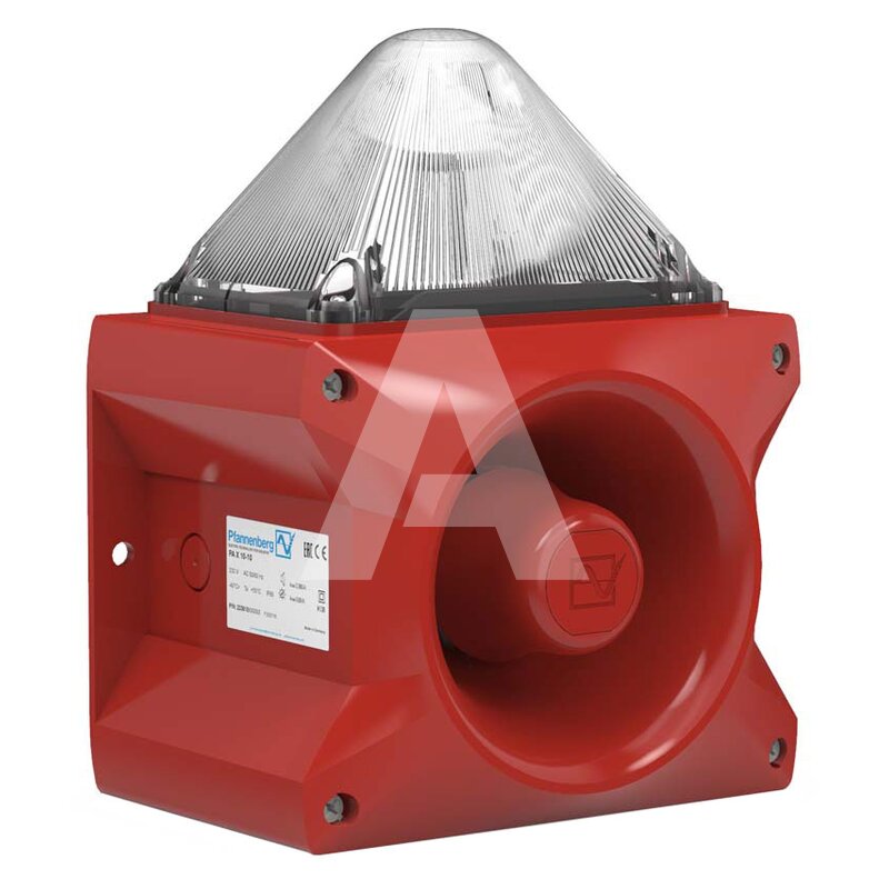 Sygnalizator optyczno-akustyczny PA X 10-10, biały palnik ksenonowy, 110 dB, 80 tonów, 24 V DC, IP66, 23361801000