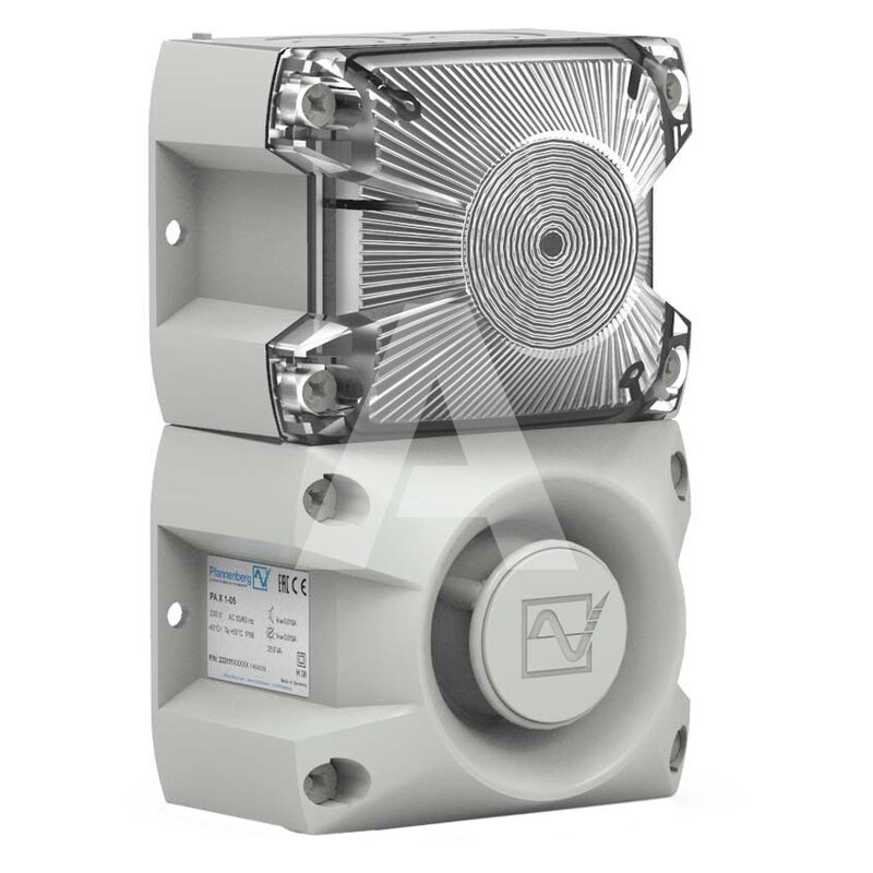 Sygnalizator optyczno-akustyczny PA X 1-05, biały palnik ksenonowy, 100 dB, 80 tonów, 115 V AC, IP66, 23311151055