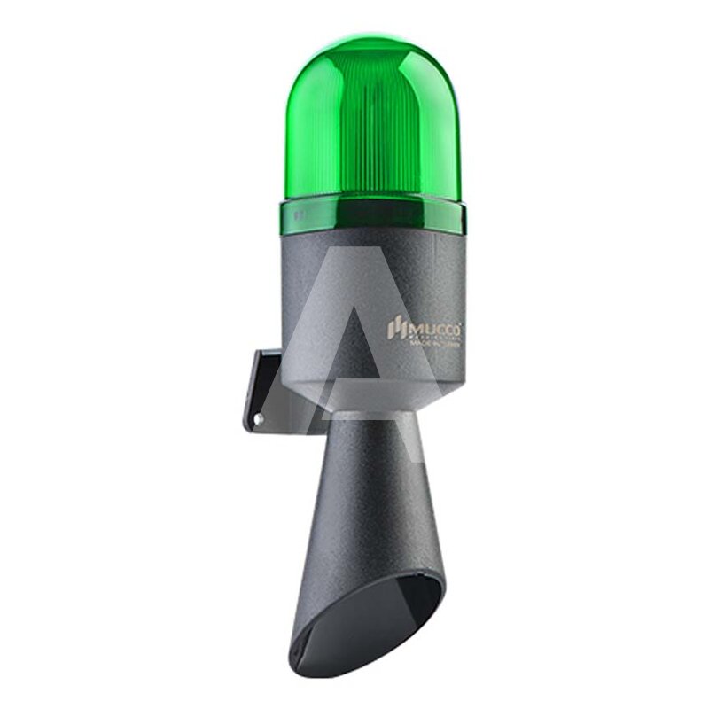 Sygnalizator optyczno-akustyczny SNT-B71, zielony LED, 112 dB, 10 tonów, 12-24 V AC/DC, IP65, SNT-B711-2