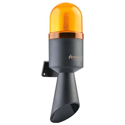 Sygnalizator optyczno-akustyczny SNT-B71, pomarańczowy LED, 112 dB, 10 tonów, 40-260 V AC/DC, IP65, SNT-B712-3
