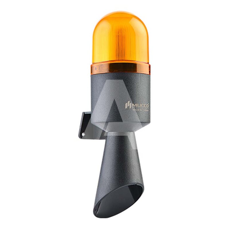 Sygnalizator optyczno-akustyczny SNT-B71, pomarańczowy LED, 112 dB, 10 tonów, 12-24 V AC/DC, IP65, SNT-B711-3