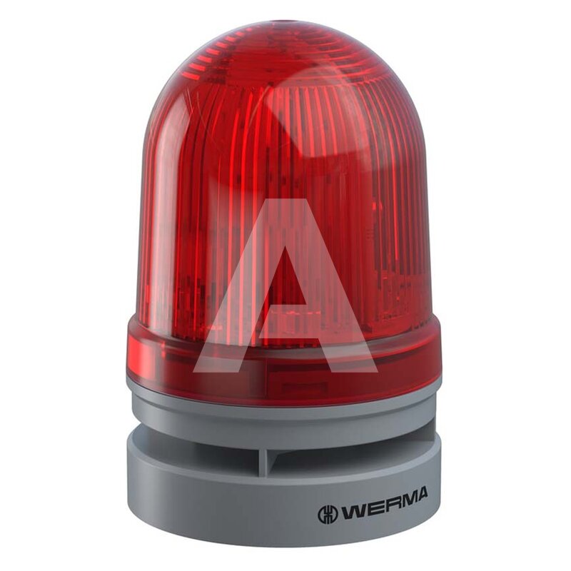 Sygnalizator optyczno-akustyczny 461, czerwony LED, 110 dB, 10 tonów, 115-230 V AC, IP66, 46111060