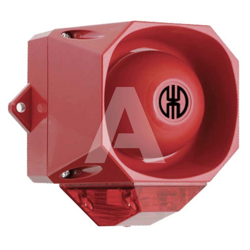 Sygnalizator optyczno-akustyczny 439, czerwony palnik ksenonowy, 105 dB, 32 tonów, 9-60 V DC, IP66, 43901055