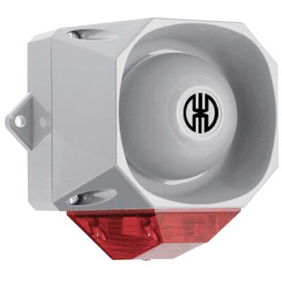 Sygnalizator optyczno-akustyczny 439, czerwony palnik ksenonowy, 105 dB, 32 tonów, 9-60 V DC, IP66, 43911055
