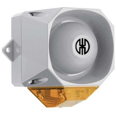 Sygnalizator optyczno-akustyczny 439, żółty palnik ksenonowy, 105 dB, 32 tonów, 9-60 V DC, IP66, 43913055