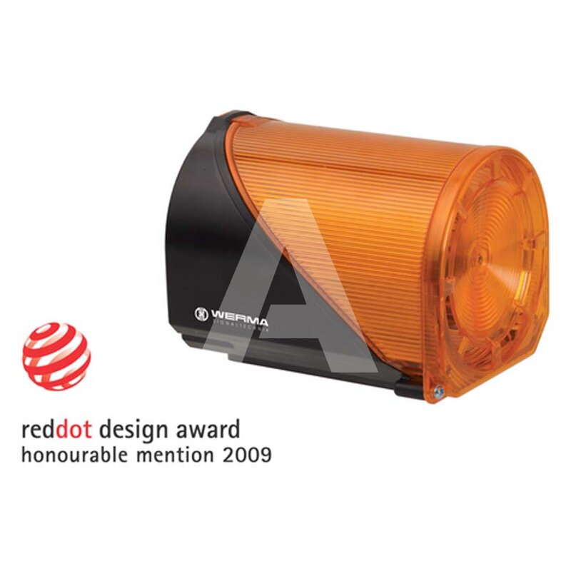 Sygnalizator optyczno-akustyczny 444, żółty LED, 114 dB, 32 tony, 230 V AC, IP65, 44430068