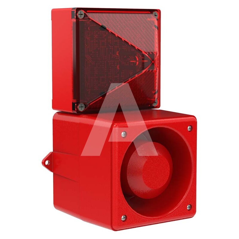 Sygnalizator optyczno-akustyczny DSF 5, czerwony palnik ksenonowy, 105 dB, 32 tony, 115 V AC, IP67, 23107155000