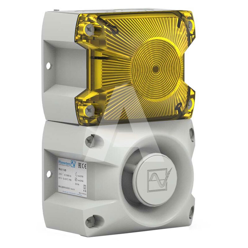 Sygnalizator optyczno-akustyczny PA X 1-05, żółty palnik ksenonowy, 100 dB, 80 tonów, 115 V AC, IP66, 23311153055