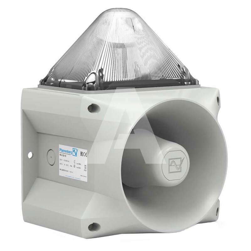 Sygnalizator optyczno-akustyczny PA X 20-15, biały palnik ksenonowy, 120 dB, 80 tonów, 115 V AC, IP66, 23372151055