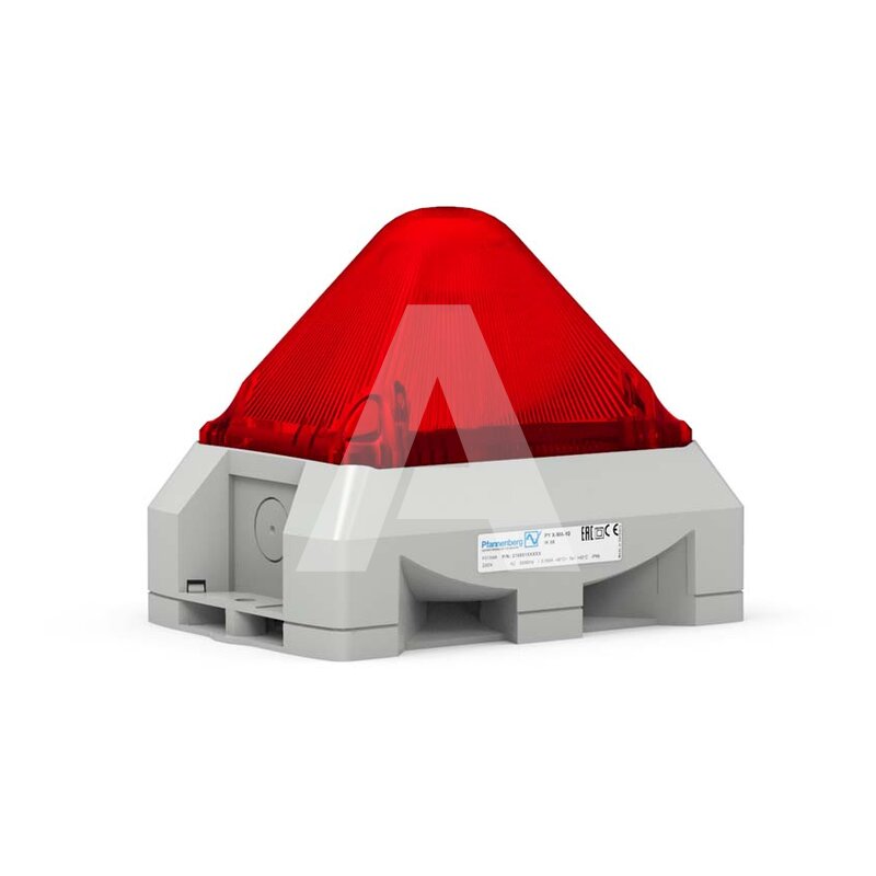 Sygnalizator optyczno-akustyczny PY X-MA-10, czerwony palnik ksenonowy, 100 dB, 8 tonów, 115 V AC, IP66, 21555155055