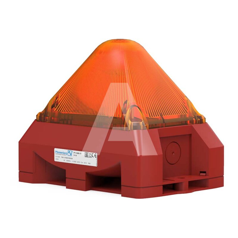 Sygnalizator optyczno-akustyczny PY X-MA-10, pomarańczowy palnik ksenonowy, 100 dB, 8 tonów, 115 V AC, IP66, 21555154000