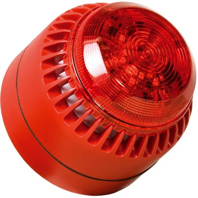Sygnalizator optyczno-akustyczny Rolp Solista Beacon, czerwony LED, 112 dB, 32 tony, 9-28 V DC, IP65, ROLPSBSVRLRD