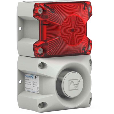 Sygnalizator optyczno-akustyczny PA X 1-05, czerwony palnik ksenonowy, 100 dB, 80 tonów, 230 V AC, IP66, 23311105055