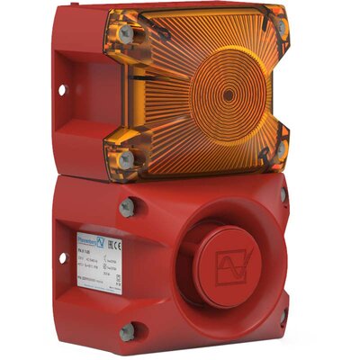 Sygnalizator optyczno-akustyczny PA X 1-05, pomarańczowy palnik ksenonowy, 100 dB, 80 tonów, 230 V AC, IP66, 23311104000